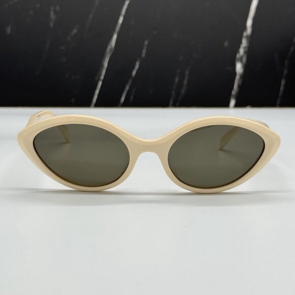 NEW CL40264U 25N CELINE SUNGLASSES IVORY KHAKI WOMEN EYEWEAR CELINE - Picture 3 of 12
